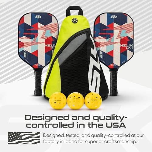 Selkirk Sport SLK Helix Pro Pickleball Paddle | Thermoformed Carbon Fiber Pickleball Paddles with Carbon Fiber & Fiberglass Hybrid Face | Unmatched Control - color: Patriot | Bundle