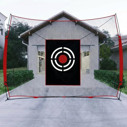 Golf Net Backyard Driving Practice - 10x8ft Heavy Duty Hitting Nets with High Impact Screen for Home Indoor Garage Swing Training Aids Outdoor Sports