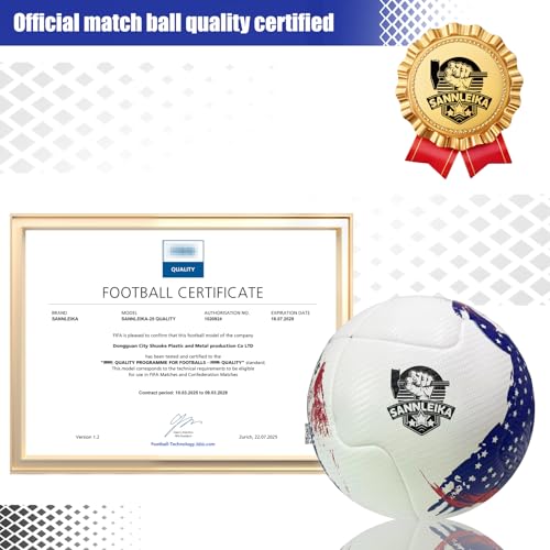 Storm Series Size 5 Soccer Ball for Beginners and Professional Soccer Match for All Level Soccer Players
