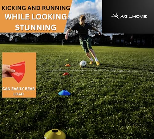 Flexible Soccer Cones (Set of 60/50/40/25) with Mesh Bag & Strap, Sports Cones for Soccer, Basketball, Football Training Equipment, Agility Soccer Cones for Drills Training - size: Pack of 60
