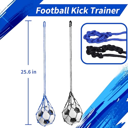 2Pcs Football Kick Trainer,Soccer Ball Kick Trainer Net Fits Ball Size 3, 4, 5,Football Training Equipment