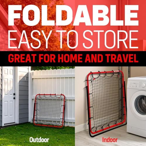 Soccer Rebounder Rebound Net, Kick-Back 3X3FT | Football Training Gifts, Aids & Equipment for All Ages, Portable, 6 Adjustable Angles