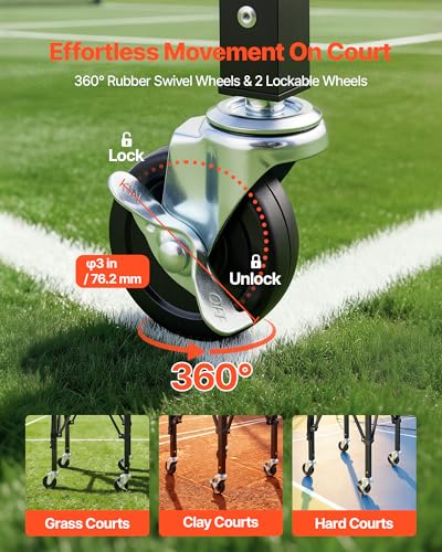 VEVOR Tennis & Pickleball Hopper Holds 200/175/150/120 Balls, 3-in-1 Tennis Foldable Pickleball Basket Cart for Easy Installation, Storage Bag for Tennis Training & Teaching - style: 120 Balls