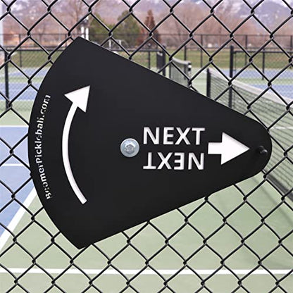 Pickleball “Next-Up” Tracker, A Spin & Point Pickleball Paddle Rack Accessory for Tracking Players “Next-Up” on The Courts