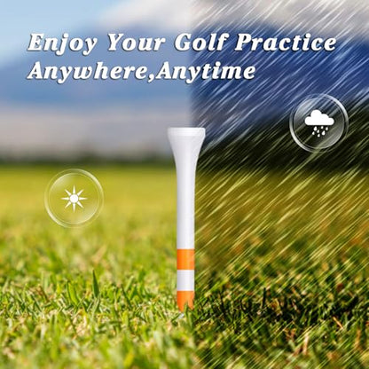 Professional 3-1/4” Golf Tees Reduces Friction & Side Spin - Choose 72 Pack,150 Pack or 200 Pack - color: 4 Pack｜72 Golf Tees 3-1/4"