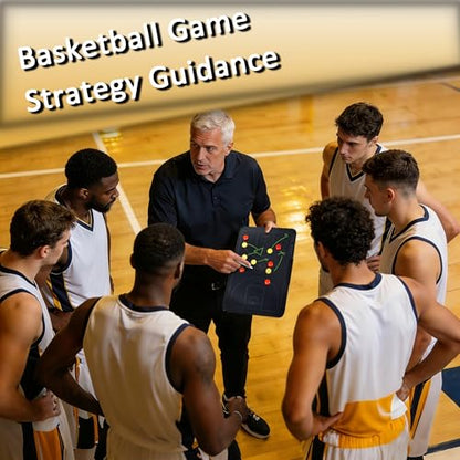 Double-Sided Electronic Basketball Coaching Board,16-Inch Full Screen LCD Digital Tactical Writing Tablet for Basketball Strategy Teaching Coach Board