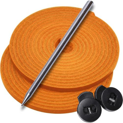 AliBall Baseball Glove Lace Kit - 2x80 Leather Laces w/Needle & Locks | Relacing Repair Kit for Baseball/Softball + Guide - color: Orange
