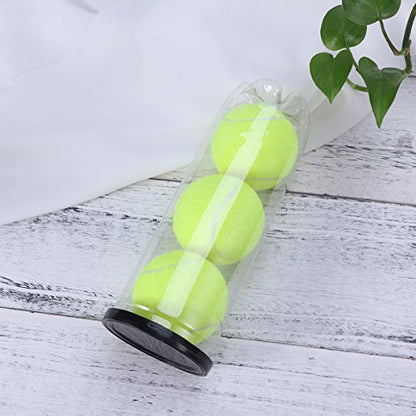 3pcs Tennis Balls Can Practice Tennis Balls Championship Regular Duty Tennis Ball Pet Dogs (Yellow)