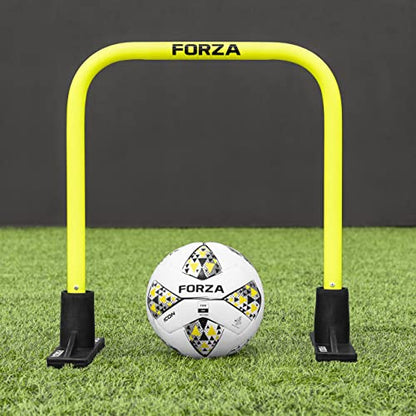 FORZA Pro Soccer Passing Arcs | Set of 4 Elite-Level Soccer Targets to Enhance Passing Techniques & Accuracy - Optional Carry Bag & Bases - color: Yellow, size: With Bases