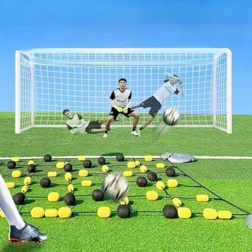 Goalkeeper Training Equipment -6.5 x 5.2 ft Pro Floor Matrix Deflector, Ball Deflector Soccer, Multiple Different Refraction Angles, Reflexes and Agility Training