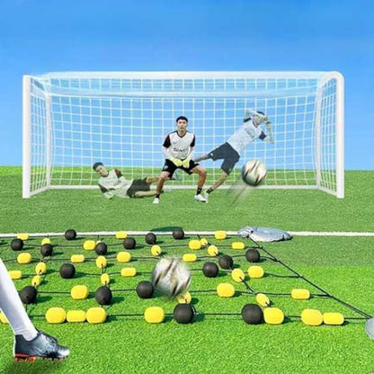 Goalkeeper Training Equipment -6.5 x 5.2 ft Pro Floor Matrix Deflector, Ball Deflector Soccer, Multiple Different Refraction Angles, Reflexes and Agility Training