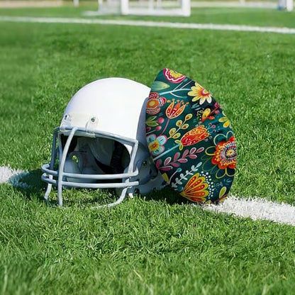 American Football, Official Size 11.9 x 7.3 Inch, Premium Composite Leather High-Grip Ball with Pro-Style Lacing, Unique Prints for Training, Games & Gifts - color: Art Paintings Flowers