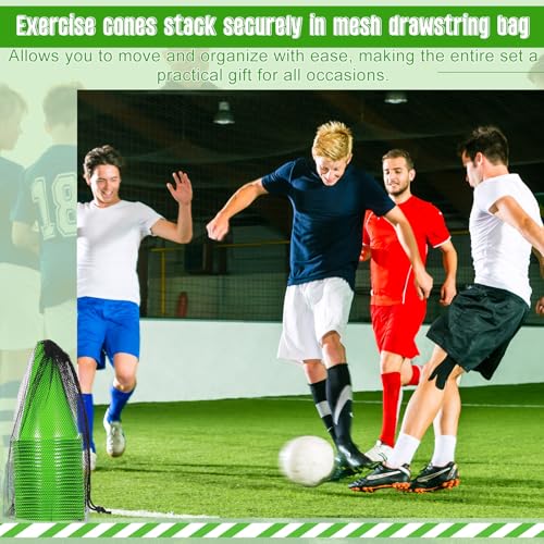 Syhood 30 Pack 7 Inch Plastic Traffic Cones Sports Training Agility Marker Mini Cones for Soccer, Skating, Football, Basketball, Indoor and Outdoor Games Sports Practice Equipment
