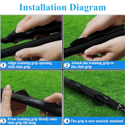 Golf Grip Trainer ，Swing Correcting Arm Band ，A Golf Swing Aid for Beginner ，Adjustable Hand Position Training Tool ，Golf Swing Mechanics Corrector ，Golf Swing Trainer