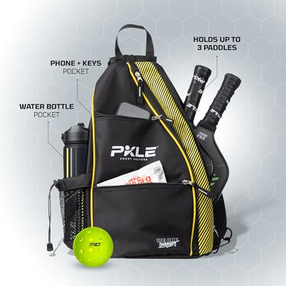 Pickleball Bag - Lightweight Pickleball Sling Bag, Storage for Paddles, Balls & Accessories - Travel-Ready Pickleball Gear Set