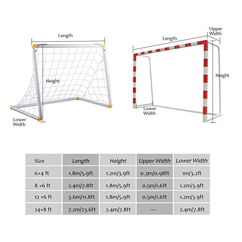 Tbest Multi-Size Soccer Net Sports Replacement Football Soccer Goal Post Net - size: 24X8FT