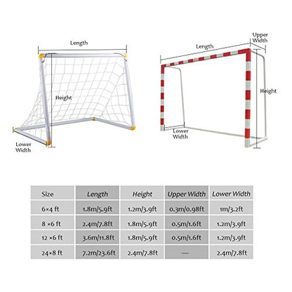 Tbest Multi-Size Soccer Net Sports Replacement Football Soccer Goal Post Net - size: 24X8FT
