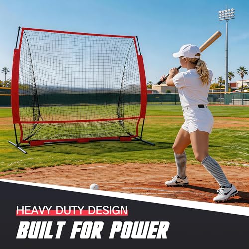 ZENY 5'x5' / 7'×7' Baseball Softball Practice Net Hitting Batting Catching Pitching Training Net with Carry Bag, Baseball Training Equipment - style: 5x5 ft