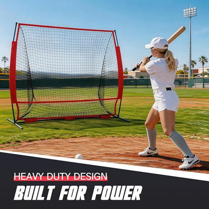 ZENY 5'x5' / 7'×7' Baseball Softball Practice Net Hitting Batting Catching Pitching Training Net with Carry Bag, Baseball Training Equipment - style: 5x5 ft
