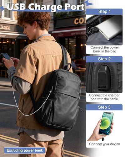 SEAFEW Large Black Convertible Sling Crossbody Backpack Shoulder Bag for Men Women, Waterproof Nylon Chest Bag One Strap Back Pack for Hiking Walking Biking Travel Cycling with USB Charger Port - color: Black-large-convertible