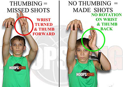 HOOPSKING Off or Guide Hand Shooting Aid Perfect Jump Shot Strap - Develop A True One Handed Release On Your Shot - Stops Rotation of The Wrist to Prevent Off Hand Interference