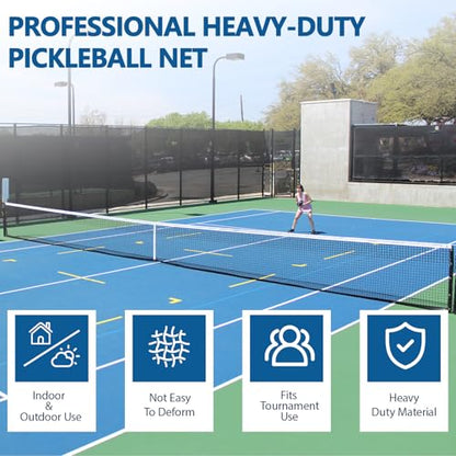 Pickleball Replacement Net 22x3ft, Professional Pickleball Nets Heavy Duty Nets Fits Standard Posts, Official Regulation Size for Indoor Outdoor Courts (Net Only)