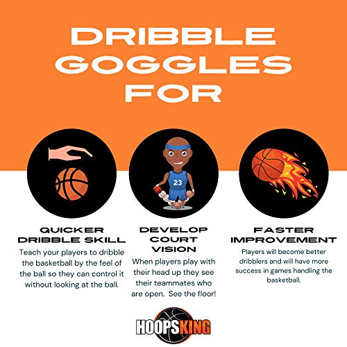 HOOPSKING Basketball Dribble Goggles 10 Pack Plus Online Dribbling Video Workout