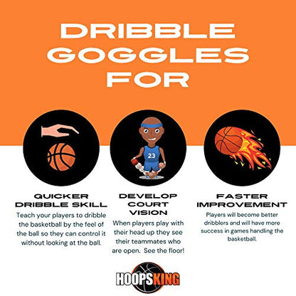 HOOPSKING Basketball Dribble Goggles 10 Pack Plus Online Dribbling Video Workout