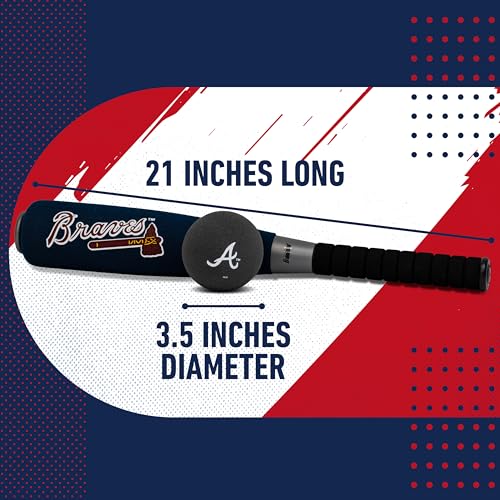Franklin Sports MLB Jumbo Foam Baseball Bat + Ball Sets - Kids Oversize Foam Baseball Bats + Soft Baseballs - Indoor + Outdoor Youth Baseball Toy - MLB Team Baseball Bat + Ball Sets
