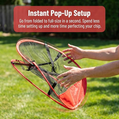 Jucoan 3 Pack Golf Chipping Net, 3 Sizes Pop Up Golf Target Practice Net for Indoor and Outdoor, Gifts for Father's Day Men, Husband, Kid, Golfers, 6 Ground Stakes