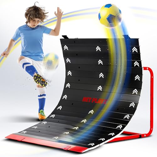 Soccer Rebounder Rebound Net, Kick-Back Football Training Gifts, Aids & Equipment Heavy-Duty - style: Return Ramp