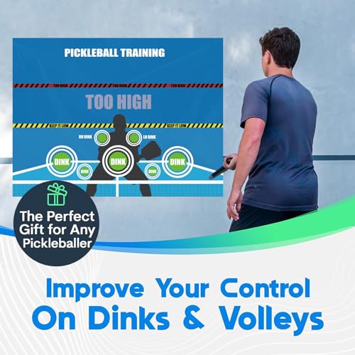 Dink Wall Rebounding Pad Pickleball Training Dink Pad, Wall Practice Rebounder Aid, Pickleball Rebounder, Transform Any Wall into a Pickleball Court and Net Multicolor