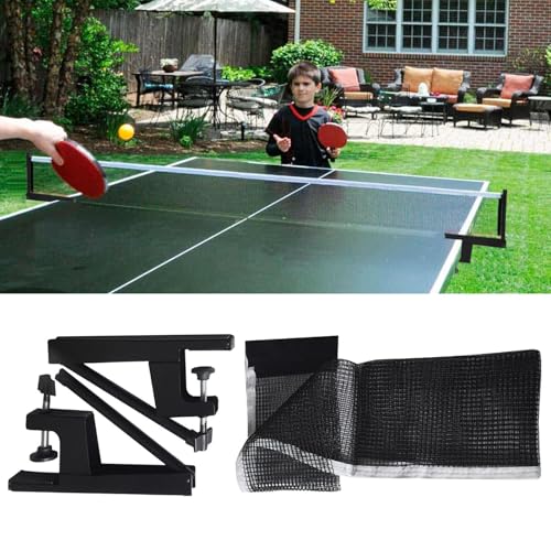 pingpongNet - Table Tennis Net, Adjustable Post Set, Quick Assembly with Clamps | Portable Replacement Accessory for Indoor Outdoor Games, Practice, Professional, Competition, Amateur Training - size: 2.5-6cm