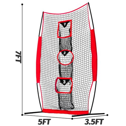 Doublehorse Football Kicking Net - 5x7FT Portable Rugby Quarterback Target Toss Throwing Practice Training Game for Outdoor Indoor Backyard Sports Field Teens Adults Practice Gifts