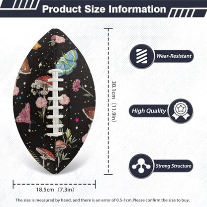 SYtrade Recreational Football Game Footballs PU Composite Leather Footballs for Training Indoor Outdoor - color: Mushroom Butterfly Star