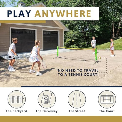 Kids Tennis Racket with Training Videos – Aluminum Youth Tennis Racket with Neoprene Handle for Children Age 5-12 – Learn Faster and Play Better by Street Tennis Club - color: Boys, size: 19