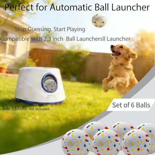 Dog Toy Balls, 2.3 Inch ETPU Material, Replacement Balls for Automatic Ball Launcher Machine, Perfect for Small & Medium Dogs, Perfect for 2.3 Inch Automatic Launcher - color: yellow