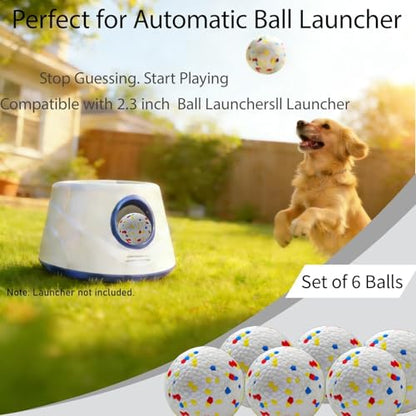 Dog Toy Balls, 2.3 Inch ETPU Material, Replacement Balls for Automatic Ball Launcher Machine, Perfect for Small & Medium Dogs, Perfect for 2.3 Inch Automatic Launcher - color: yellow
