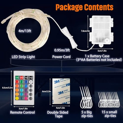 LED Ping Pong Table Light&Net Light, 14 Ft&13 Ft Light Net for Ping Pong Table&Net Table,16 Color Change, Durable & Waterproof & Easy to Install, Super Bright to Display at Night - color: Net lights