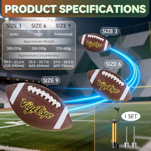 Pro Training Football | Confident Control PU Leather Ball for Matches & Practice |Junior, Youth & Adult Sizes - size: professional