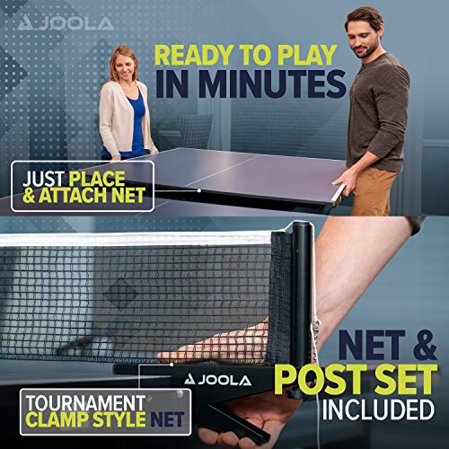 JOOLA Ping Pong Conversion Top with Net Set for Billiard and Pool Tables - Regulation Top Converts Billiards into Ping Pong Table - Includes Foam Padding for Protection - Steel Frame Option - color: Metal Apron