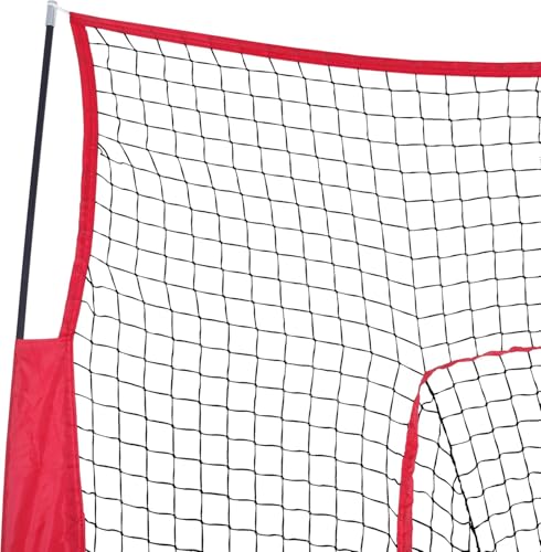 7x7ft Baseball Softball Practice Net, Portable Baseball Training Net w/Carrying Bag, Strike Zone Target for Batting Catching Pitching Hitting, for All Skill Levels - style: Baseball Net