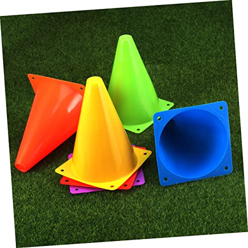 VANZACK 12pcs Soccer Training Cones Plastic Football Roadblock Markers for Agility Drills Sports Training and Outdoor Games Green