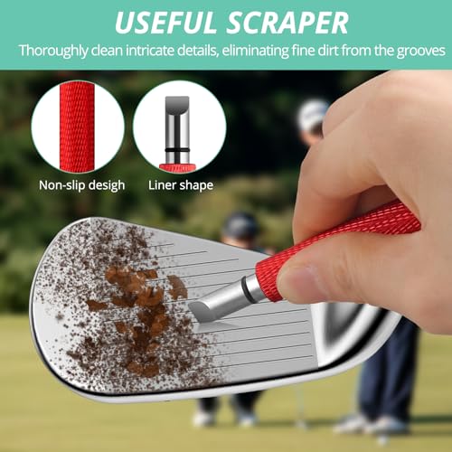 Golf Club Brush Cleaning Kit, Golf Towel, Golf Club Accessories