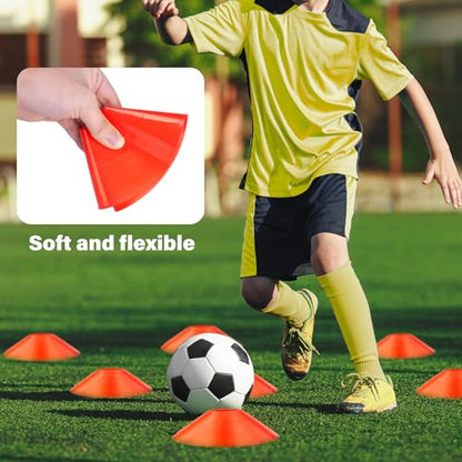 Agility Hurdles Training Equipment - Speed Hurdles and Soccer Cones with Carrying Bag for Soccer, Football, and Track Drills, Ideal for Athletes Speed and Agility Training - style: 10 PCS