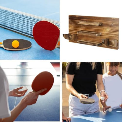 Pong Paddle Organizer – Wall Mounted Sports Storage Rack, Ball Holder Display, Space Saving Design | Neat Equipment Arrangement for Table Tennis Rooms Clubs Homes