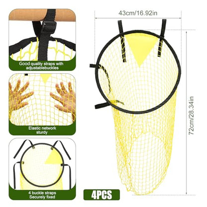 Football Target Net, 16" Easy-to-Attach Soccer Goal Net, Soccer Target Goal for Shooting Training, Improves Accuracy, for Shooting Accuracy Training, Fits Most Standard Goals - style: 4PCS