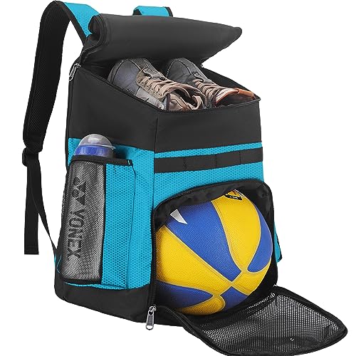 Hsmihair Basketball Backpack Large Sports Bag for Men&Youth,Gym Bag with Separate Ball & Shoes Compartment,Travel Bag for Basketball,Soccer,Volleyball - color: Blue
