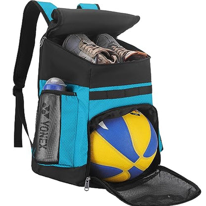 Hsmihair Basketball Backpack Large Sports Bag for Men&Youth,Gym Bag with Separate Ball & Shoes Compartment,Travel Bag for Basketball,Soccer,Volleyball - color: Blue
