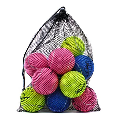 Magicorange Tennis Balls, 12 Pack Advanced Training Tennis Balls Practice Balls, Come with Mesh Bag for Easy Transport, Good for Beginner Training Ball